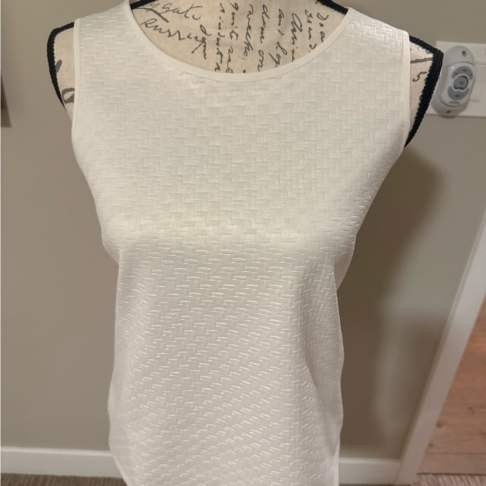 Banana Republic White Fitted Sleeveless Tank Top